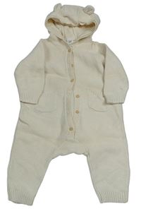 Smetanová pletená kombinéza s kapucí H&M
