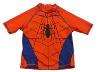 Červeno-tmavomodré UV tričko s pavoukem - Spiderman MARVEL