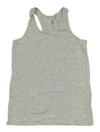 Šedý žebrovaný top 