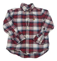 Červeno-bílo-modrá kostkovaná košile H&M
