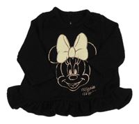 Černý lehký svetr s Minnie a volánkem George