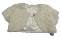 Smetanové kožešinové podšité bolerko 