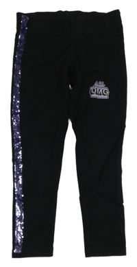 Černé legíny s flitry a L.O.L. George