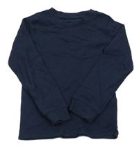 Tmavomodré žebrované triko M&S