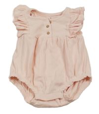 Světlerůžové žebrované body s volánky