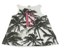 Bílo-černý top s palmami Page one young