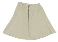 Smetanová pletená propínací sukně Zara