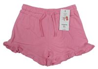 Nové - růžové kraťasy s volánky F&F