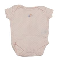 Světelrůžové vzorované body s květinou dunnes