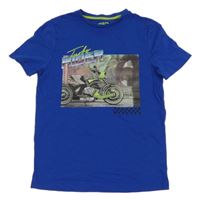 Modré tričko s motorkou F&F