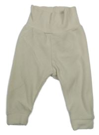 Smetanové fleecové tepláky H&M