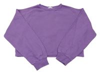 Fialová crop mikina H&M