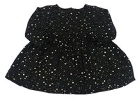 Černé šaty se zlatými hvězdičkami H&M