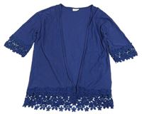 Tmavomodrý cardigan s krajkou Matalan