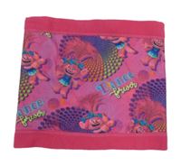 Růžový vzorovaný fleecový nákrčník - Trollové 