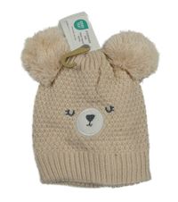 Nové - Světlerůžová čepice s čumákem a bambulemi Pep&Co