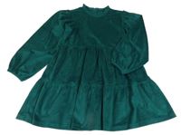 Tmavozelené sametové šaty George