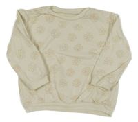 Smetanová květovaná mikina LC Waikiki