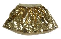 Zlatá třpytivá sukně s flitry H&M