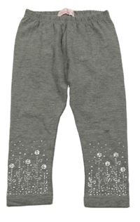 Šedé legíny s kamínky 