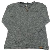 Šedo-bílé pruhované triko Tom Tailor