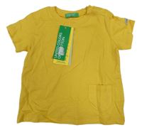 Nové - Hořčicové tričko Benetton
