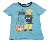 Světlemodré tričko s požárníkem Samem 