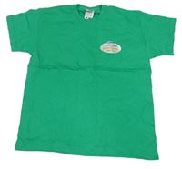 Zelené tričko s výšivkou Fruit of the Loom