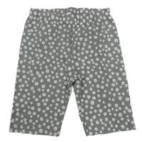 Šedo-bílé květované elastické kraťasy Topolino