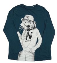 Petrolejové triko s mývalem C&A