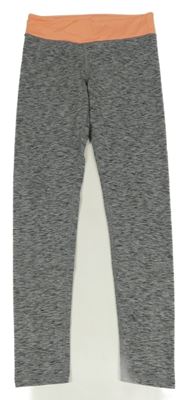 Šedo-neonově korálové melírované sportovní legíny H&M