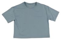 Šedomodré sportovní crop tričko H&M