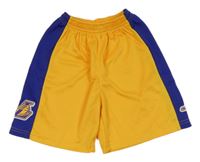 Žluto-fialové sportovní kraťasy - Lakers 