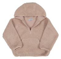 Světlerůžová huňatá mikina s kapucí Primark