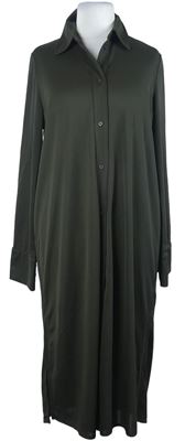 Dámské hnědé košilové šaty H&M