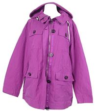 Dámská purpurová šusťáková jarní parka s kapucí M&S