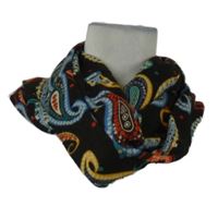 Dámská hnědo-barevná vzorovaná límcová šála 