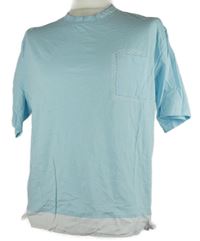 Dámské světlemodro-bílé tričko s nápisy Altath 