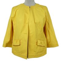 Dámský žlutý plátěný kabátek Elegance 