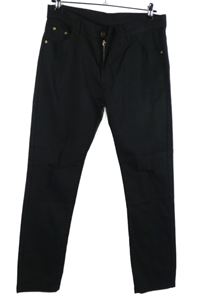 Nové - Pánské černé skinny elastické rifle s dírami vel.  34