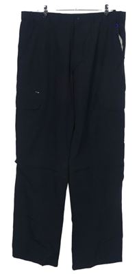 Pánské černé šusťákové outdoorové kalhoty s kapsami M&S vel. 36/33