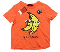 Neonově oranžové tričko s banány George