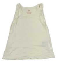 Bílý top s volánkem H&M