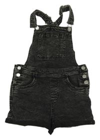 Černo-béžové riflové laclové kraťasy H&M