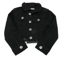 Černá riflová crop bunda Bluezoo