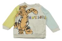 Béžovo-modro-žlutá mikina s Tygrem Disney