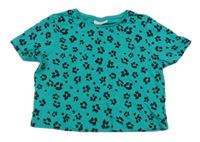 Tyrkysové crop tričko s flíčky Matalan