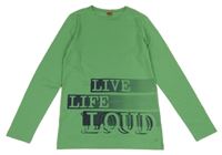 Zelené triko s nápisem S. Oliver