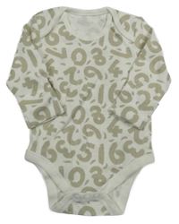 Bílo-khaki vzorované body 