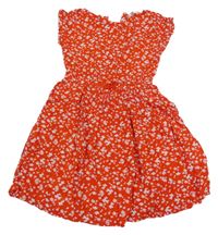 Červeno-modro-bílé květované šaty H&M